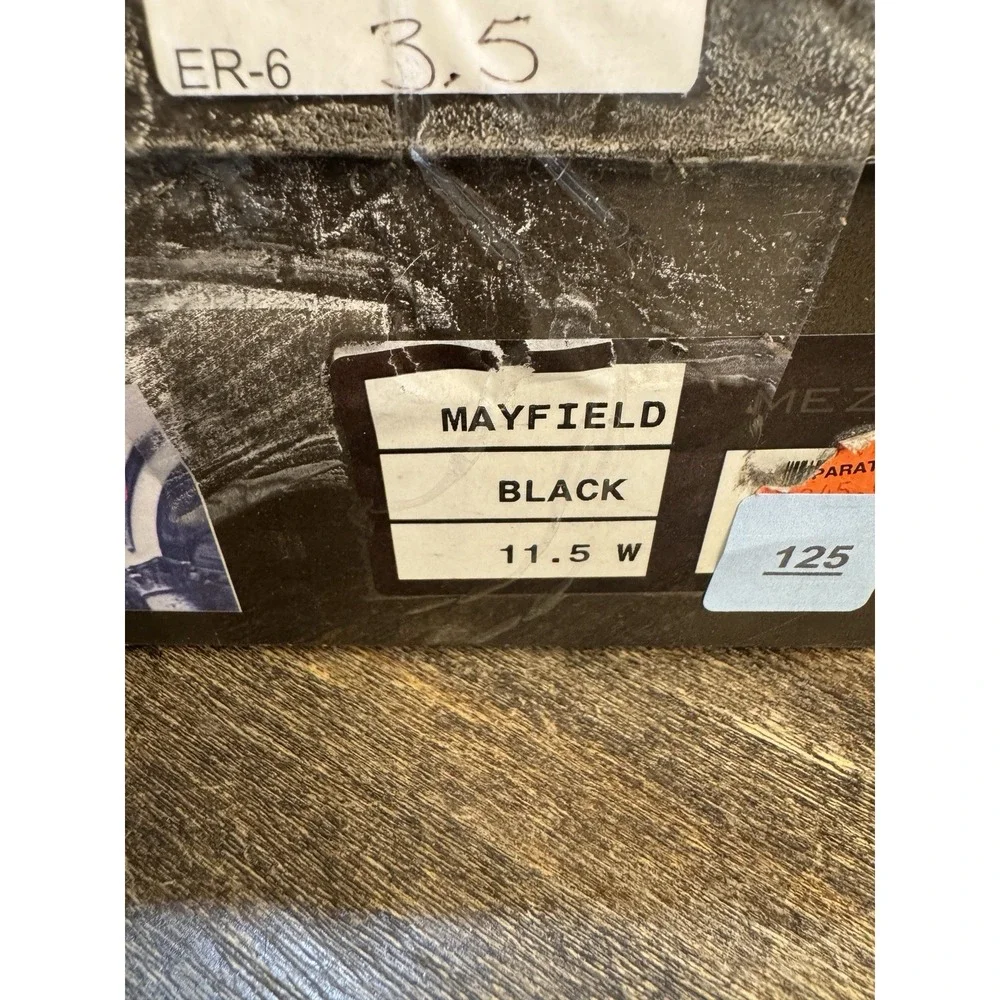 New Mezlan Mayfield Black Slip On Loafer Size‎ 11.5W Leather